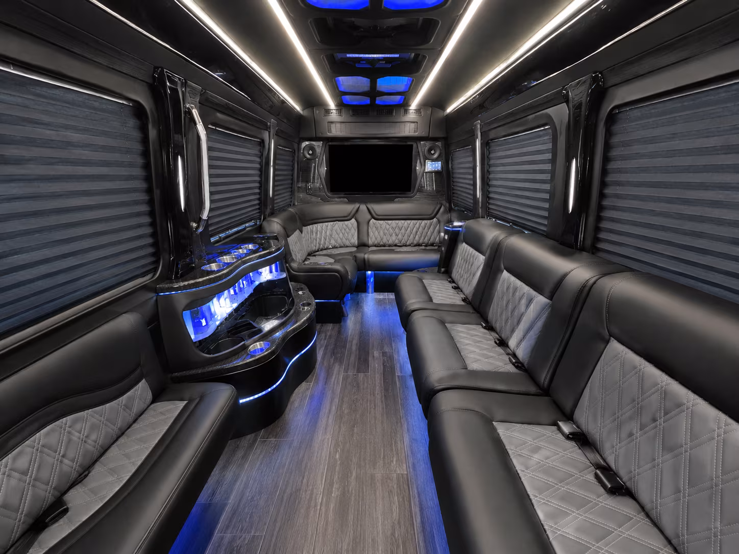 vacaville 40 passenger party bus interior