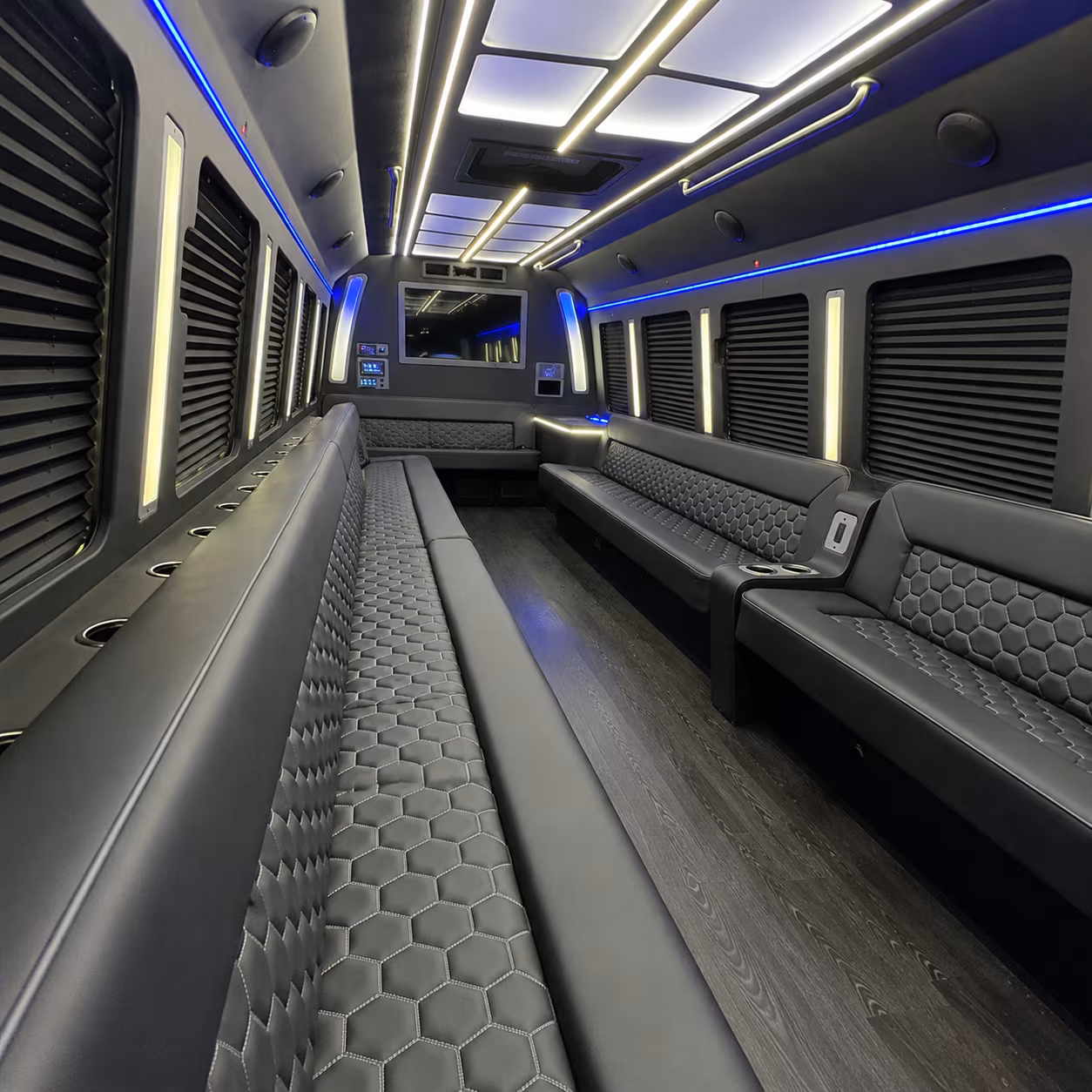 vacaville party bus rental interior